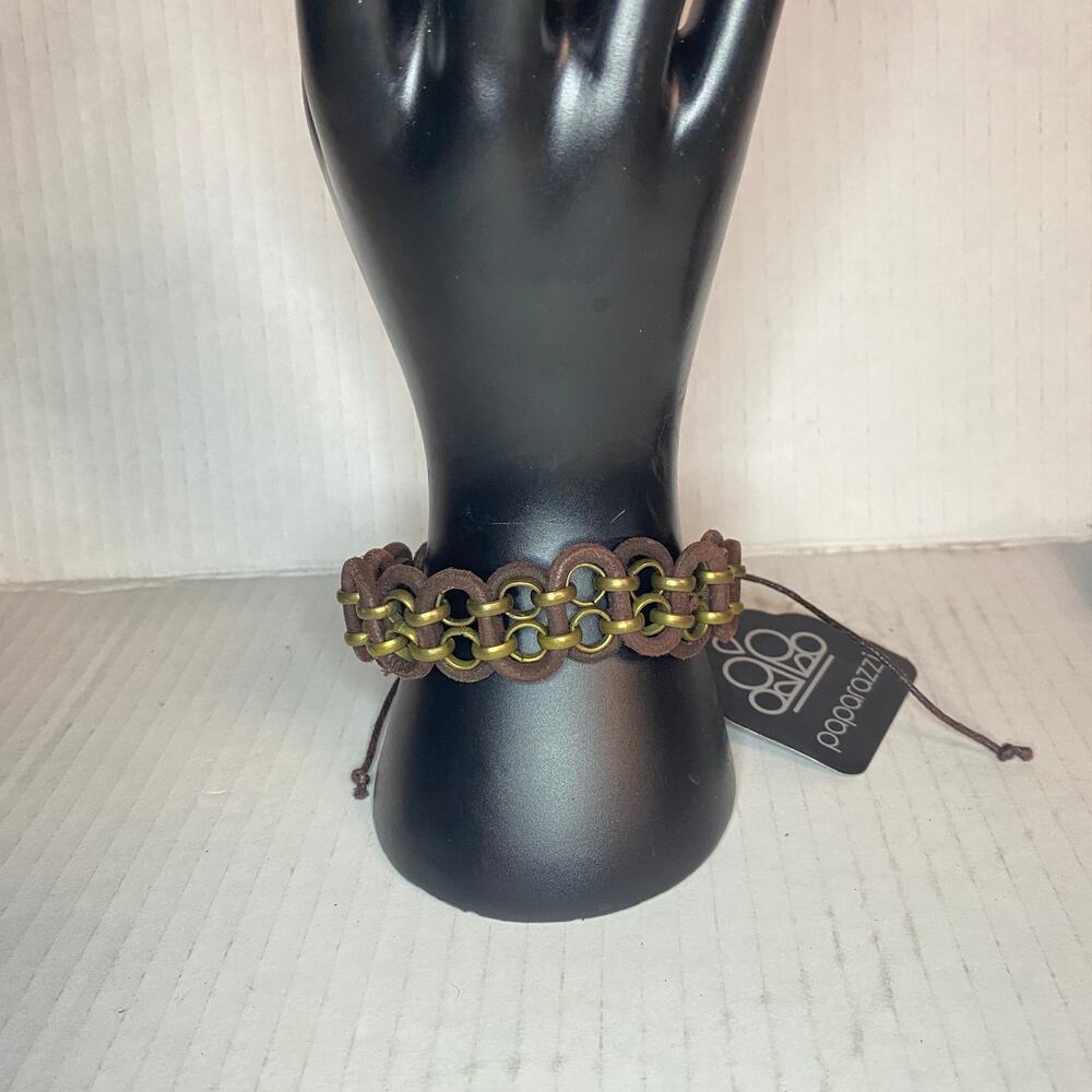 NWT New Paparazzi Roaming Rover Brass Pull Tie Bracelet